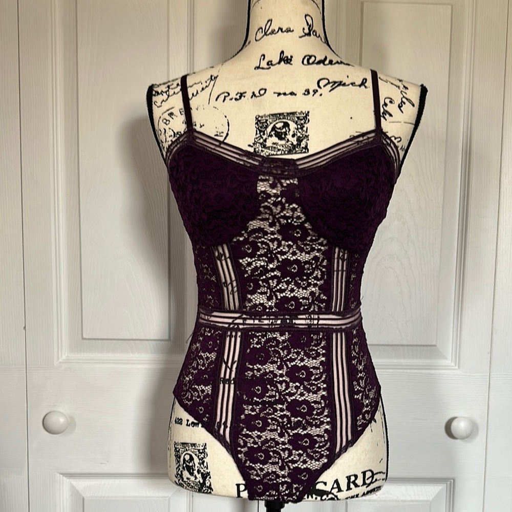 Charlotte Russe Purple Lace Bodysuit